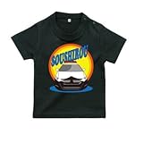 BabyChips パトカー(名入れ半袖ベビーTシャツ) 100 ブラック
