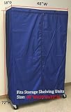 ストレージ棚ユニットカバーロイヤルブルー色(複数のサイズで) 48"Wx18"Dx72"H ブルー shelf 4919 royal