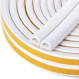 隙間テープ LOORIPRO すきまテープ D型 厚さ6mm×幅9mm×長さ６m×２本 隙間テープ ホワイト すきま風防止 防音テープ ドア 窓 戸当たり 玄関 窓用エアコン用 隙間対策 エアコン効率アップ 隙間 3～5mm用