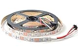 ws2812b 5050 RGB LEDストリップ30 LED / M個別アドレス可能フルカラー柔軟なピクセルロープライト非防水ip20 dc5 V 5パックM
