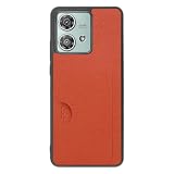 LOOF CASUAL-SLOT レザー カード収納 スマホケース for motorola edge 40 neo 用 ケース カバー 背面 ストラップホール カードポケット シンプル 耐衝撃 薄型 軽量 leather [オレンジ]