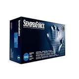 Sempermed BKNF103 SemperForce Nitrile Glove 4 Mil Powder-Free Medium Black (Case of 1000) [並行輸入品]