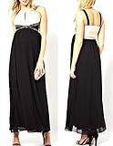 エイソス(ASOS) マタニティウエア ラインストーン付きロングワンピース UK10（日本のMサイズ相当） [並行輸入品]