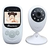 ワイヤレスベビーモニターセット 双方向音声対応 2.4インチ液晶 持ち運び便利な充電式モニター 暗視仕様カメラ 温度表示機能 FMTBMSP88