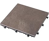 タカショー 敷くだけタイル 磁器 ローズグレー 約W30×D30×H2.8cm