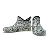 G-YOYO レインシューズ レディース ショート 雨靴 アウトドア ガーデンブーツ 園芸用 農作業用 防水 晴雨兼用 梅雨 おしゃれ (24.2CM, ホワイト)