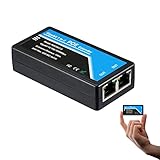 Revotech ギガビット 2 ポート POE エクステンダー、IEEE 802.3af/at PoE+ 標準、10/100/1000Mbps、POE リピーター 100 メートル (328 フィート)、エクステンダー 1 イン 2 アウト、PoE カメラ/PoE デバイス用電源 (POE5003-G)