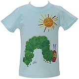 2018年 夏物 はらぺこあおむし 天竺 はらぺこ＆太陽柄 半袖Ｔシャツ THE WORLD OF ERIC CARLE サックス◇95cm