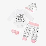 杜屋トヤ　新生児服　上下セット　長袖ロンパース　Ｔシャツ　パンツ　帽子　ヘッドスカーフ　ルームウェア　英字　かわいい　洋式　秋　冬　カジュアル　遊び　お出かけ　プレゼント　女の子　男の子　ユニセックス
