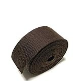 ECOKIJI(エコキジ)薄手 カバンテープ 厚み約1.4mm 綿ぽいポリエステル(幅50mm(長さ5m)ダークブラウン(KTS50DBR5)