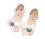 Honey baby キッズ ガールズ フォーマル靴 女の子シューズ ダンスシューズ フラットシューズ 発表会 入園式 結婚式 パーティー お祝いプレゼン (内寸18cm, ホワイト)