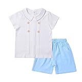 MYDABABY キッズ セット服 シャツ パンツ80 90 ガールズ 赤ちゃん 3m~24m 90cm 1歳-2歳 ブルー パンツ セット