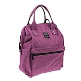 ノーブランド品 　全5色　赤ちゃん　おむつ取替え　バッグ　マザーズバッグ　リュックサック　旅行　トートバッグ - パープル