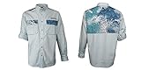 a-game Camo Elixir Ultra Marineブルー長袖ボタンダウンシャツ XL ブルー