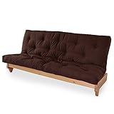 LOWYA （ロウヤ） ソファ ソファーベッド 北欧 無垢材 パイン材 すのこベッド ボリュームたっぷりミルフィーユマットレス ソファー ベッド セミダブル ブラウン おしゃれ