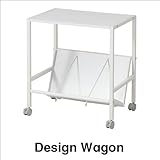 オフィス収納 書類の整理などに手に取りやすい角度なデザインのファイルワゴン 1段式ホワイト