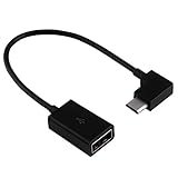 mchoice 90 Degre usb-c-usb-3 – 1-type-c-male-to-usb-3 – 0-female-otg-data-cable-connector カラー: ブラック