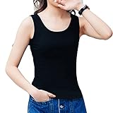 「TongYi　ドウゲイ」インナーキャミソール レディース タンクトップ カップなし下着　ベアトップ　ハーフトップ 肌触り良い 白 黒 グレー (M, ブラック)