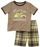 Carter's(カーターズ) サーフカーTシャツ＆チェックショートパンツSet 9M [並行輸入品] [Baby Product]