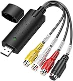 USB2.0接続 キャプチャー キャプチャーボードgv-usb2 RCA for PAL or NTSC DVD VHSテープ カメラ ビデオ ゲーム機 ダビング パソコン取り込み キャプチャーケーブル Windows 2000 / XP/Vista/Win 7/8/8.1/10対応 dvd パソコン 保存 (BLACK)