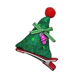 HOUSWEETY クリスマス 帽子 ヘアクリップ ヘアピン ヘアアレンジ クリスマス アクセサリー 飾り 装飾小物 プレゼント ギフト