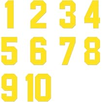 Amazon | 番号 ステッカー 【タイプ5】 1～10番 縦25mm