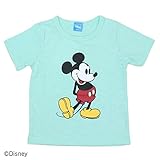 ミッキーマウス 半袖 Tシャツ ベビー キッズ 子供服 ベビー服 カラバリ スラブ天竺 男の子 女の子 トップス DISNEY グリーン 110cm 94180581GR110