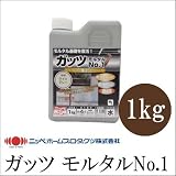 ニッペホームペイント ガッツモルタルNo.1 [1kg] 水性フッ素系 着色防水剤・防藻・防カビ・吸水防止・透湿・住宅基礎・モルタル・コンクリート・ブロック