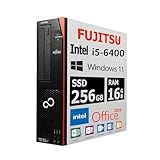 【整備済み品】富士通 デスクトップPC D586/第6世代 i5-6400/Win11 Pro/MS Office H&B 2019/wajunのwifi/Bluetooth/DVD/16GB/256GB SSD