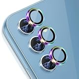 SeGinn Samsung Galaxy A54 SC-53D/SCG21 対応 カメラフィルム レンズカバー 金属 ケース 独立型 カメラ保護フィルム アルミ合金 高透過率 露出オーバー防止 耐衝撃 防塵 全面保護 薄型 強化ガラス Galaxy A54 用 レンズフィルム （カラフル）