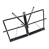 RUSUO 卓上 譜面台、Music Stand Tripod 軽量 調節可能な 折りたたみ 卓上 譜面台 三脚 スタンド 音楽 ホルダー 楽器 練習対応
