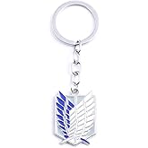 Szhi'雑貨屋 進撃の巨人キーホルダー 偵察軍団キーチェン 自由の翼キーアクセサリー おしゃれスマホ飾りストラップ (B)