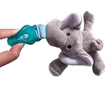Quner おしゃぶり付き抱っこぬいぐるみ　おしゃぶりホルダー 新生児 　赤ちゃん ベビー用のゾウソフトぬいぐるみおもちゃ おしゃぶりホルダー ベビー