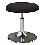 ルネセイコウ コーン ワイドスツール ブラック／クロームメッキ CNW2-4053