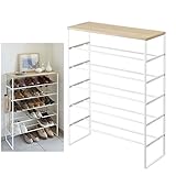 タワー シューズラック 天板付き tower 6段20足収納可能 くつ箱 下駄箱 シューズケース シューズボックス ホワイト 山崎実業