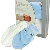 [エルゴベビー]ERGO Baby おくるみ スワドル SWADDLER スワドラー S-Mサイズ ブルー/ナチュラル 2枚セット 新ロゴ SWD1BLNATS[並行輸入品]