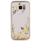 Galaxy S7 Edge ケース UNEXTATI 高品質 TPU カバー 超薄型 メッキ加工 ケース 液晶保護 脱着簡単 透明 耐汚れ 耐衝撃 柔軟 軽量 Samsung Galaxy S7 E