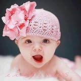 ０才ベビーのためのビーニー帽子ピンク＆ゆるふわリボン付★ベビーの上級おしゃれ感☆ほんのわずかな赤ちゃん時期だからこそ、かぶせたい海外ママ達に選ばれ続けているビーニー帽子！日本にもやってきました