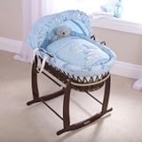 Clair de Lune Ahoy Cocoa Wicker Moses Basket