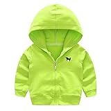 Ochine ジップアップパーカー 子供服 コート 上着 フード付き 長袖 純色 男の子 女の子 キッズ 綿素材 運動会、登山、ジョギングに 80 90 100 110 120