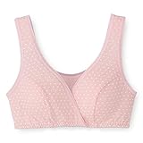 授乳対応選べるクロスオープンハーフトップ　　ピンク（ハートドット）　サイズ:マタニティM