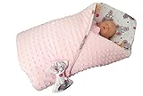 BlueberryShop Minky Reversible for CAR SEAT Swaddle Wrap Blanket Sleeping Bag for Newborn baby showe