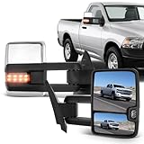 ECCPP 牽引ミラー 2007-2014 シボレー シルバラード GMCシエラ 牽引ミラー クロムハウジング 電源加熱信号ライト ピックアップミラー ペアミラー 運転席側と助手席側