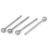 uxcell 研削ビット マウントポイント グラインドビット 砥石コート メタル製シャンク ボール状 6mmx2.35mm 4本入