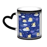 ポムポムプリン マグカップ 変色カップ 耐熱マグカップ コーヒー グッズ 陶器 魔法の色を変えるカップ 温感変色 軽量 大容量 330ml アニメ グッズ キャラクター 人気 かわいい プレゼント Black O140