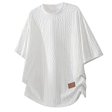 [Aaronlive] tシャツ メンズ 夏服 半袖 涼しい 柔らかい カジュアル トップス 無地 经典 ファッション ビッグ シルエットメンズ トップスwhite M