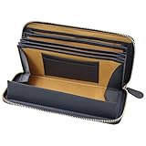 カーボンレザー 風琴マチ 多機能 長財布 ギャルソン 財布 メンズ 大容量 本 革 軽量 風琴 マチ スリム 薄い ロング ラウンド ファスナー ウォレット カード 仕分け 【 ネイビー 】 カーボンレザー 風琴マチ 多機能 長財布 ギャルソン 財布 メンズ 大容量 本 革 軽量 風琴 マチ スリム 薄い ロング ラウンド ファスナー ウォレット カード 仕分け 【 ネイビー 】