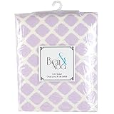 Kushies Baby Ben & Noa Crib Sheet Flannel, Lilac Lattice by Kushies