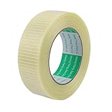 uxcell ガラス繊維テープ 断熱 グリッドテープロール 30 x 125mm 50m全長 ホワイト