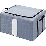 アストロ 収納ケース グレー ワイヤー入りケース 毛布 衣類 ワイヤー入り 活性炭 布団 62042